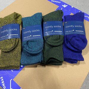 [4 Pairs] BOMBAS x Virgin Atlantic Calf Socks - Blueberry/Surf Navy/Pine/Desert